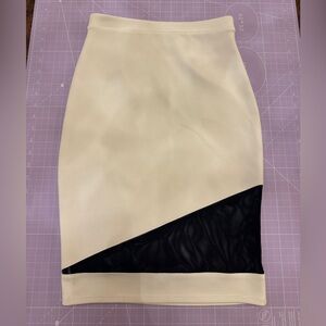 White skirt with mesh black detailing, size small, great condition